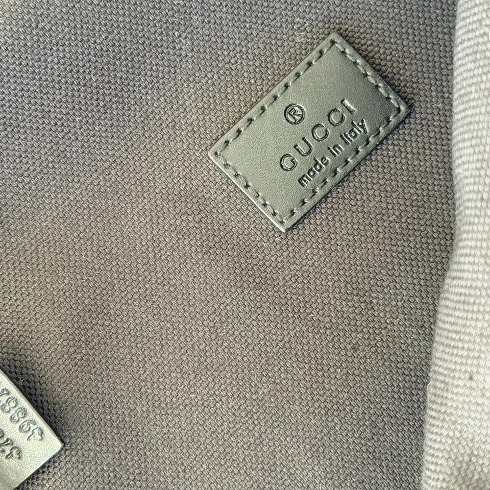 Gucci Black Monogram Crossbody Bag with Red and Blue Strap - Picture 9 of 13